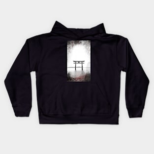 Japnaese Tori Temple Gate Kids Hoodie